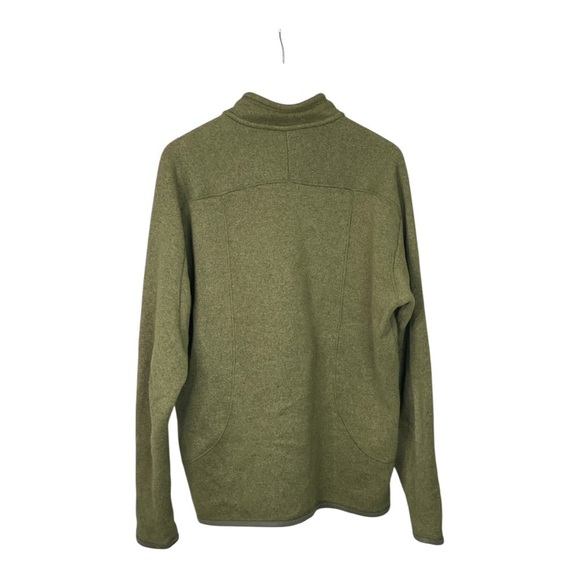 Patagonia Men's Quarter Zip Green Sweater M - Picture 3 of 7